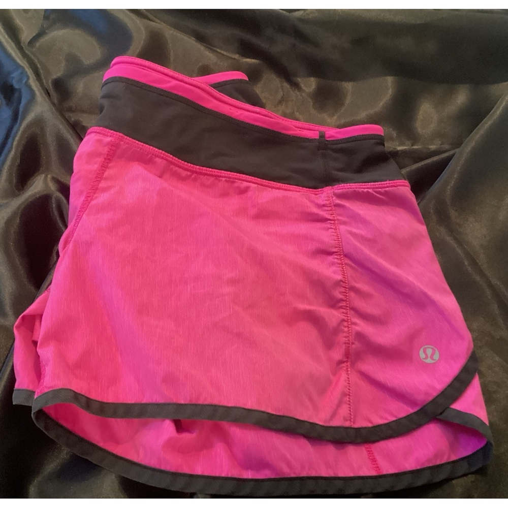 lululemon athletica Pink and Black Athletic Shorts
